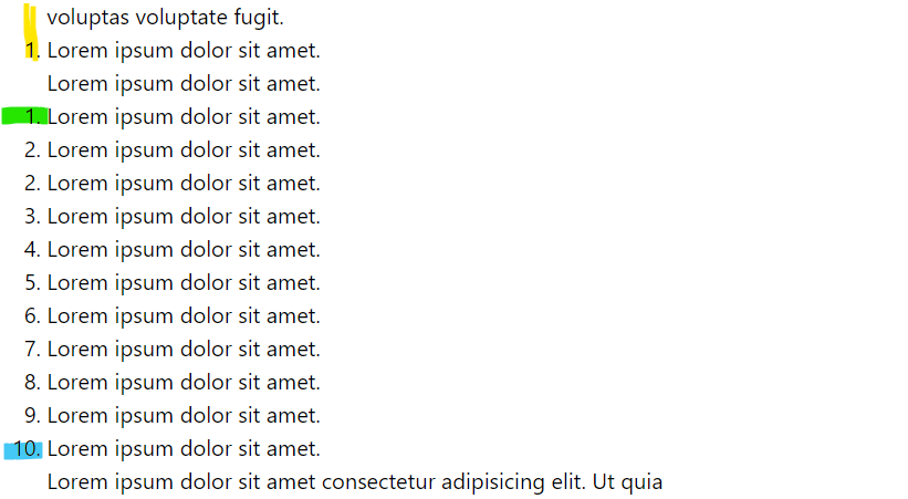 problems with tailwind css lists