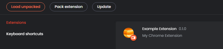 how to build a chrome extension: load unpacked